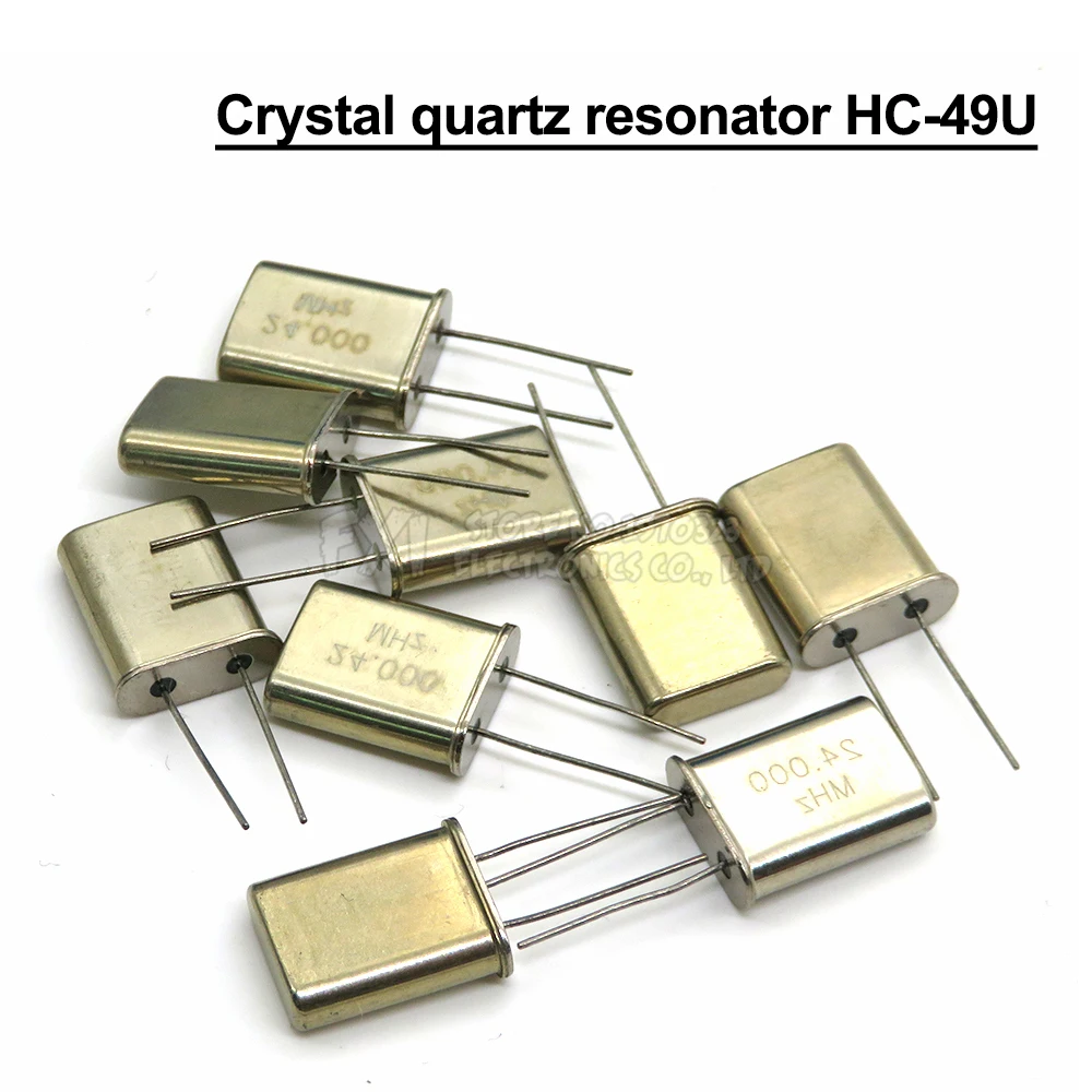 Resonador de cristal de cuarzo piezas, 10 HC 49U, 49U, 1,8432 M, 2MHZ