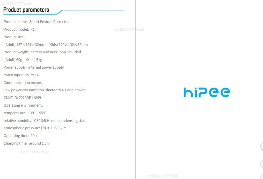 Xiaomi Hipee Smart Posture Correction Device