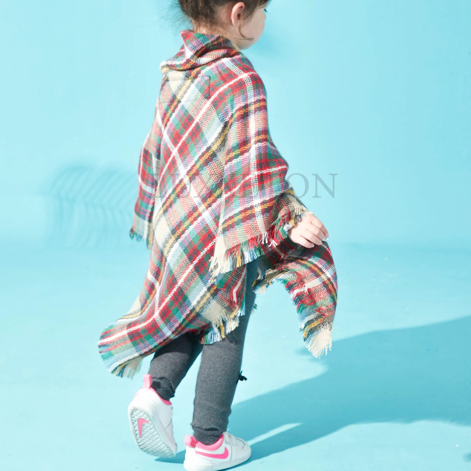 Children Scarf Children's Kids Scarf Boys Girls Baby Poncho Scarf Winter Warm Cute Kawaii Wrap Thick Blanket Pashmina Children Capa Para Shawls