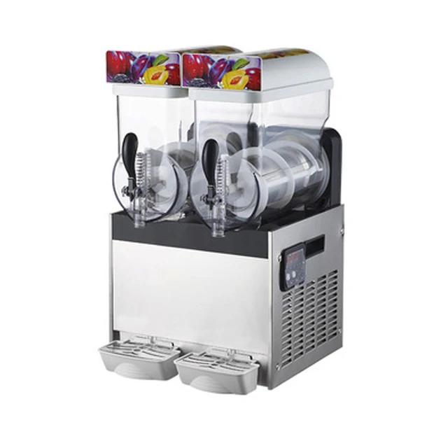 15L*2 Slush Machine Ice Crusher Beverage Ice Machine Snow Melting Machine 2 Tanks Commercial Slush Machine 6