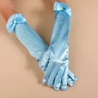 Children Princess Long Gloves Girl Birthday Party Wedding Elsa Anna Accessories Cinderella Belle Sofia 10 Colors Long Finger Set