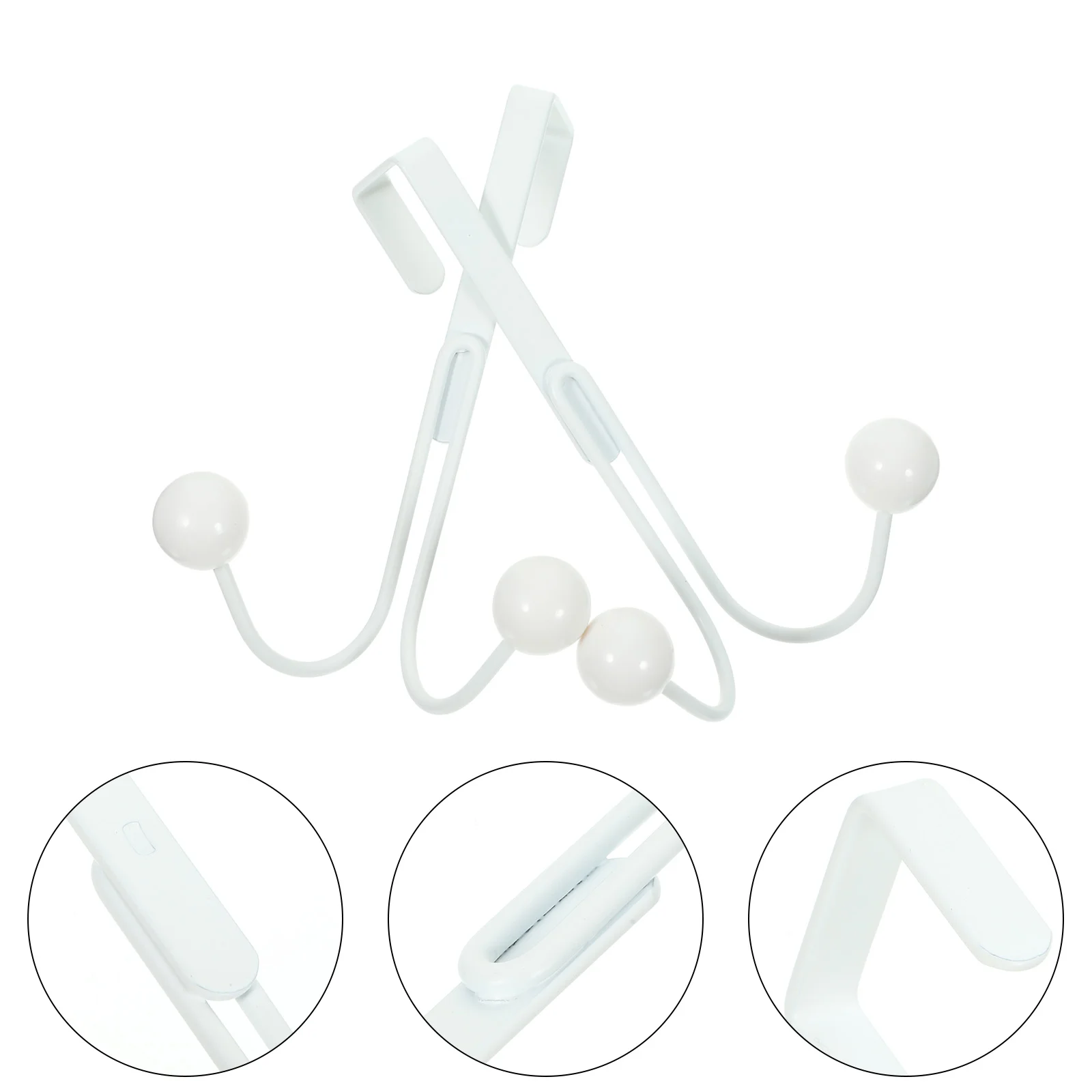

2pcs Punch-free Hanger Hook Door Back Hanging Hook Over Door Rack for Clothes