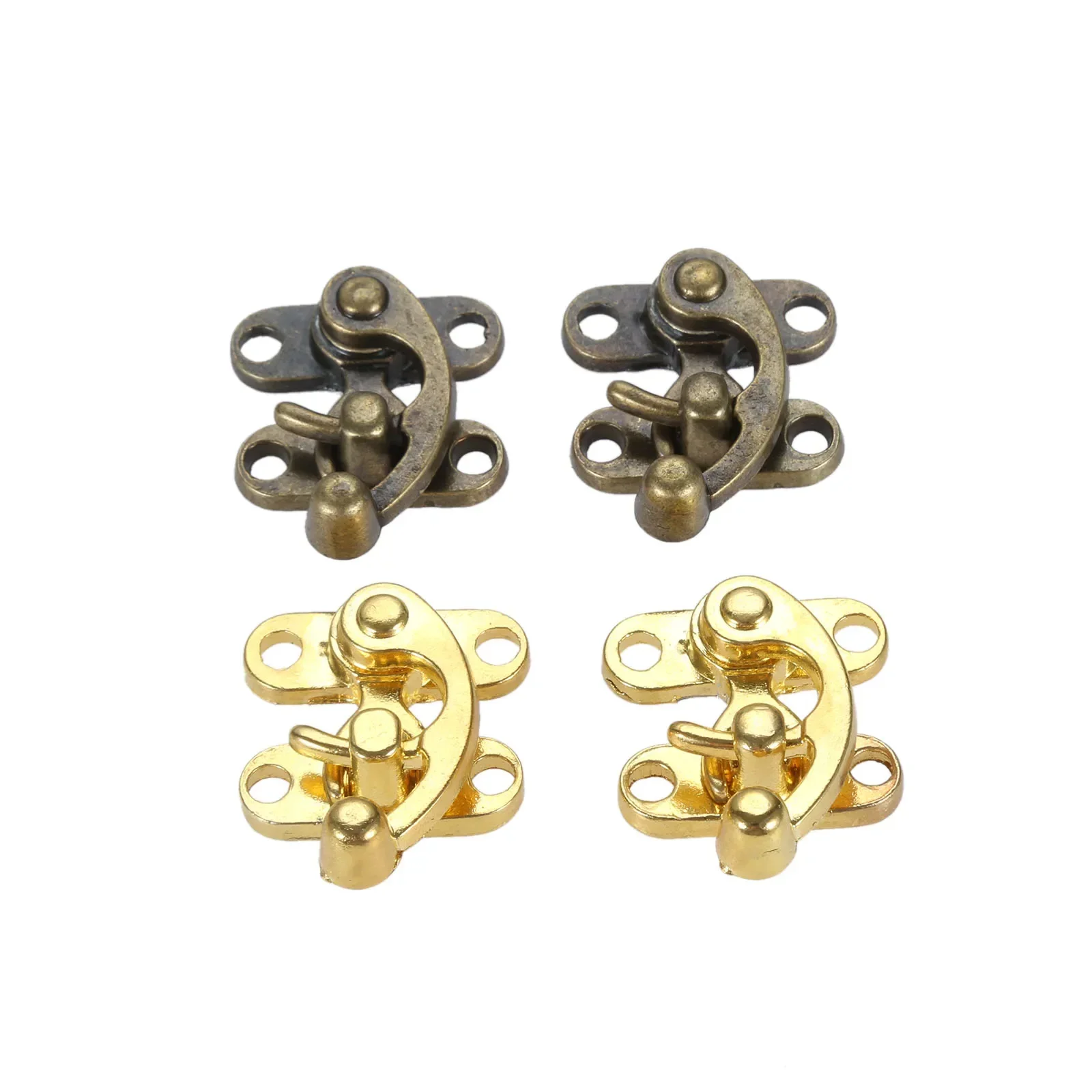 10Pcs Furniture Jewelry Wooden Box Suitcase Toggle Latch Zinc Alloy Decorative Hasps Buckle Toolbox Locks Clasps 29*33mm