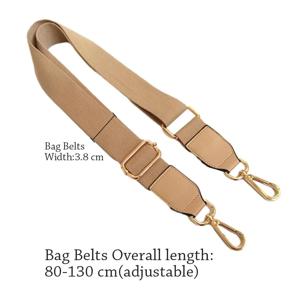 Women Wide Bag Strap Replacement Adjustable Handbag Belt Solid Color Canvas Shoulder Bag Strap
