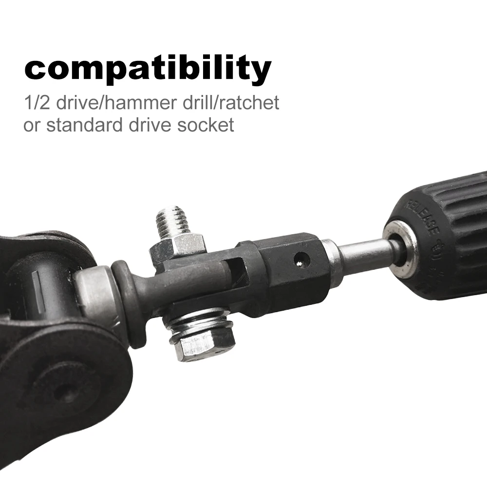 Car Jacks Lifting Equipment Scissor Jack Adapter Rod 1/2 Inch Wrench Tools Auto Accessories Use with Electric drill Drive Impact