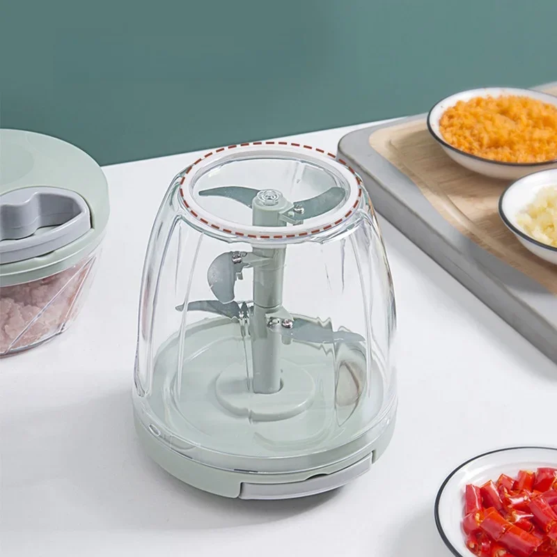 500/900ML Garlic Chopper Meat Grinder Manual Rotate Vegetable Cutter Slicer Fruit Crusher Kitchen Gadget Blenders