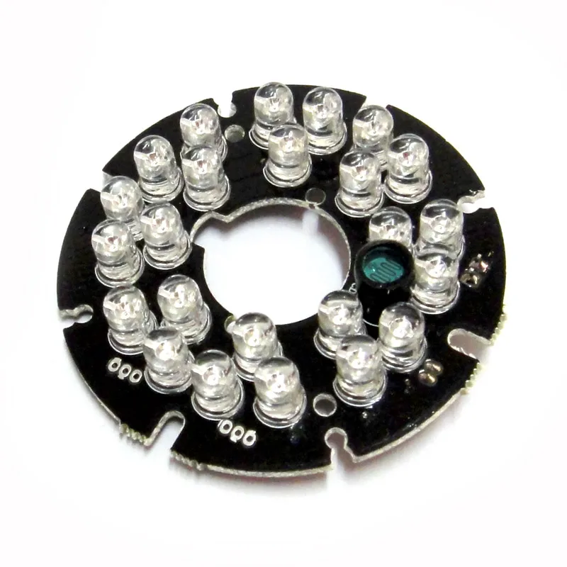 24 LEDs 5mm Infrared 90 Degrees Bulbs 850nm IR Board Illuminator For CCTV Camera