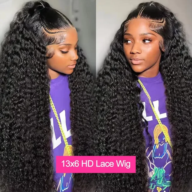 300% Density 13x6 Hd Curly Deep Wave Lace Frontal Wigs Brazilian Hair Wear Go Glueless Wigs Human Hair 13x4 Lace Wigs For Women 5