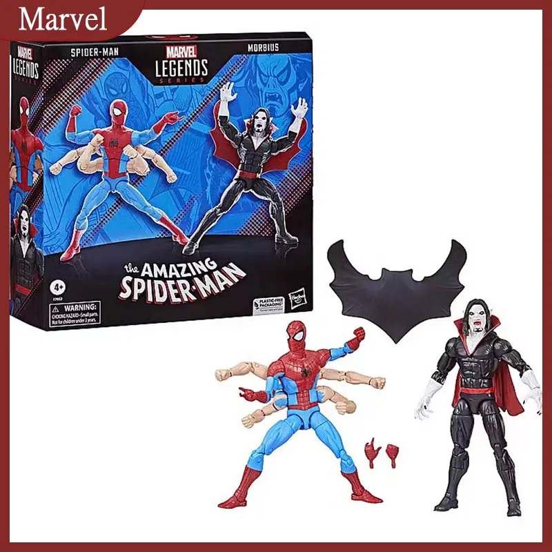 

Marvel Legends Figure Six Arms Spiderman Morbius The Living Vampire 2-pack Action Figure Statue Model Doll Collection Toys Gift