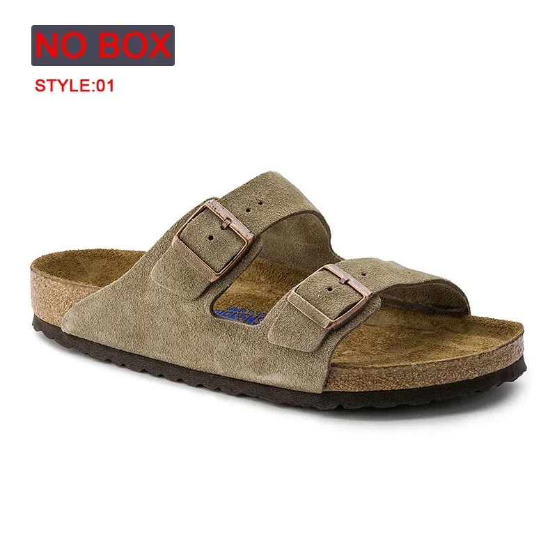 Leather Cork Slippers Sandals Shoes For Women And Men beach slippers women slippers women sandals