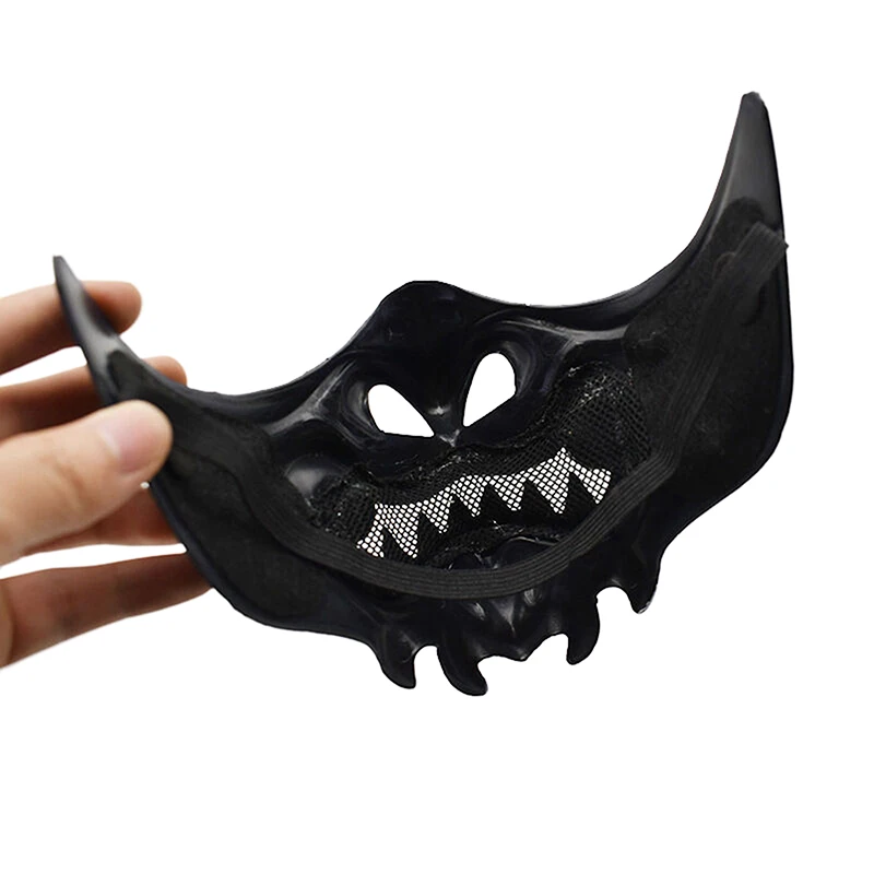 Halbgesichts-Teufels-Samurai-Maske für Karneval Halloween Cosplay Horror-Killer-Maske Maskerade-Maske Party-Maske Japanische Maske – Detail 3