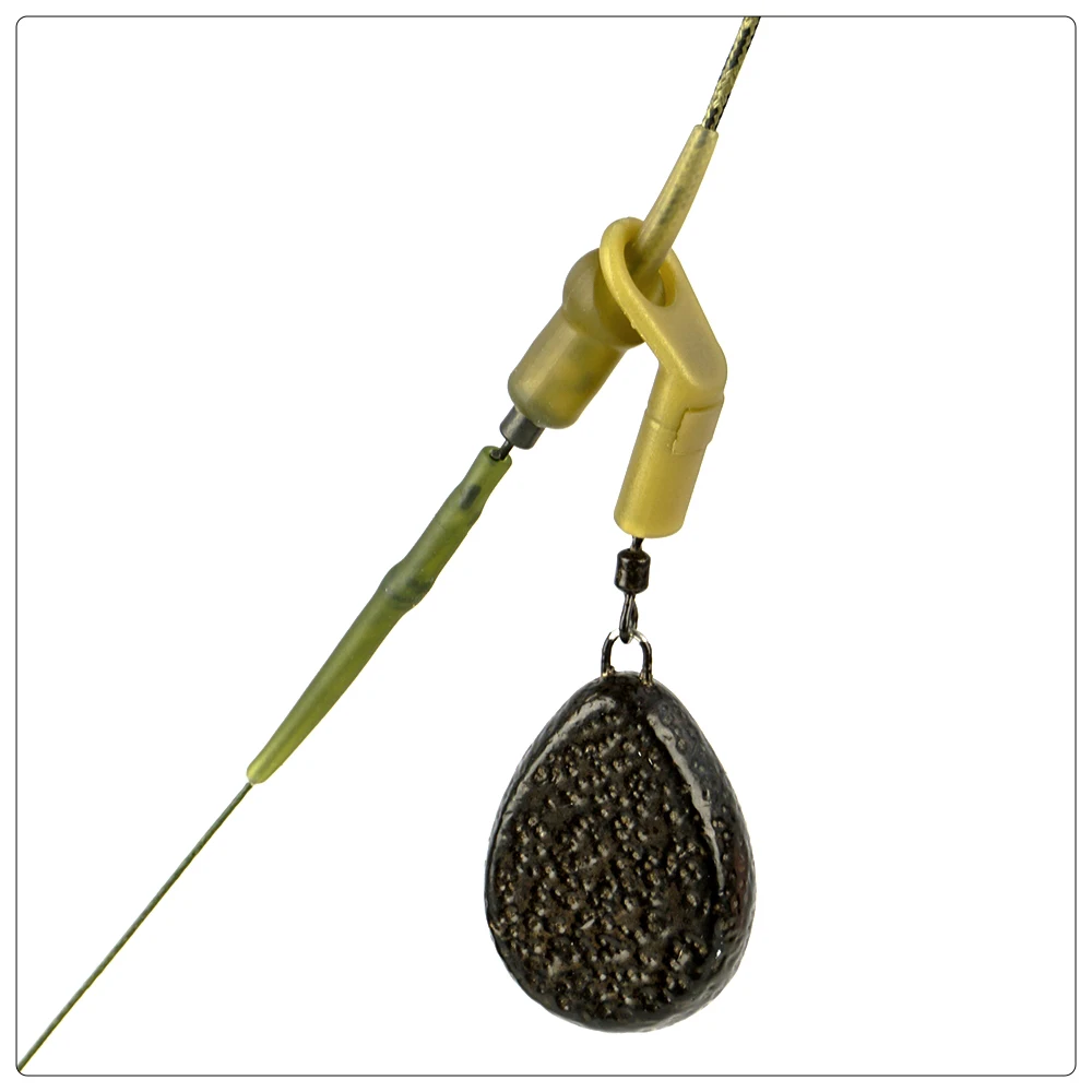 Hirisi 10set Karpfen Angeln Drop Off Run Ring mit Gummi Perlen Quick Release Terminal Tackle für Chod Hubschrauber Rigs Zubehör – Detail 5