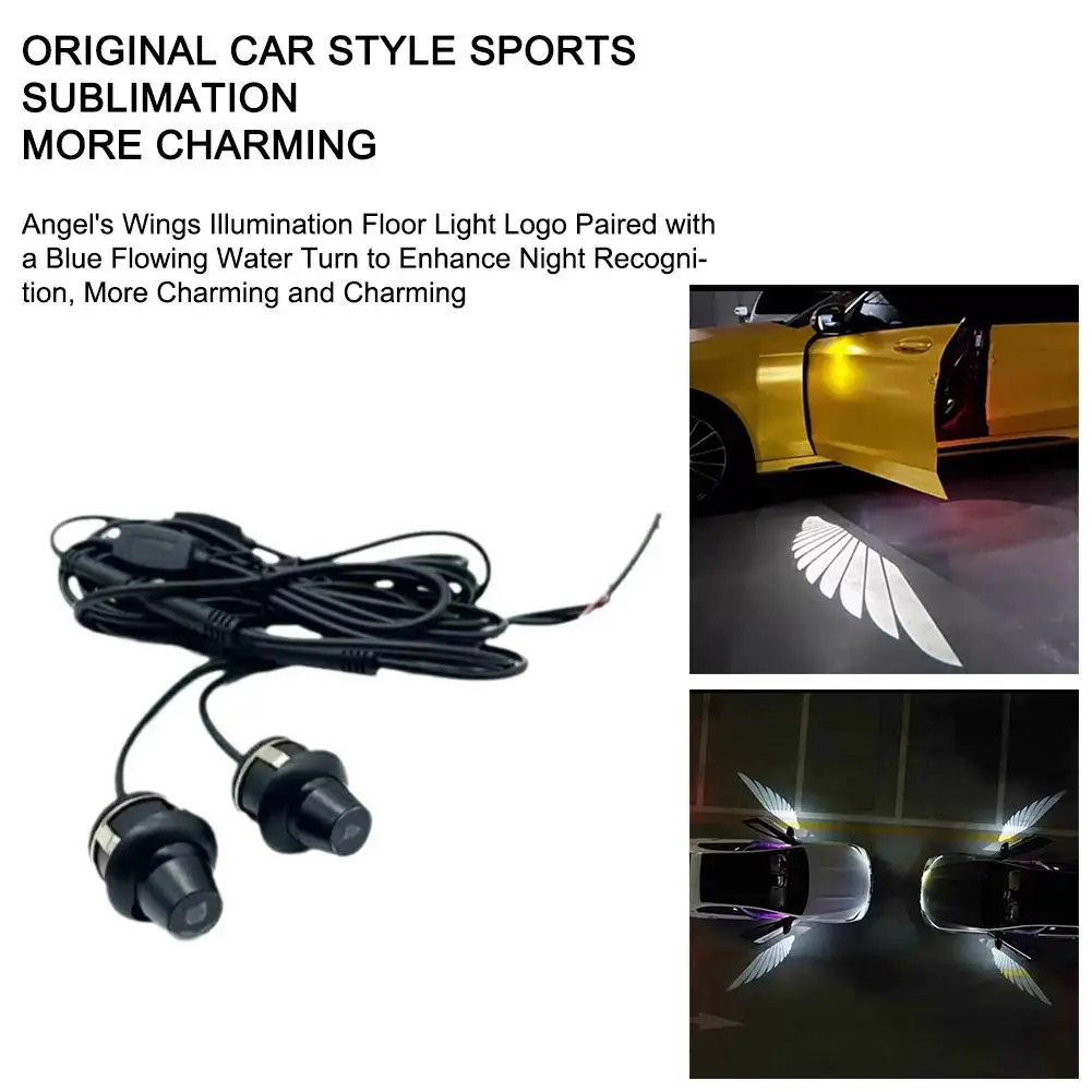 

Ковровая лампа для Tesla Bmw Honda Audi светильник зеркало заднего вида для светильник Angel Wing K1W9