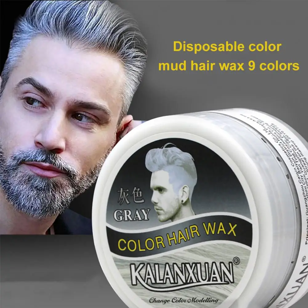 Hair Colors 9 Color  Wax Dye Temporary Molding Paste 8 Color Blue Burgundy Grandma Gray Green Hairs Dye Wax Mud Styling Pomade