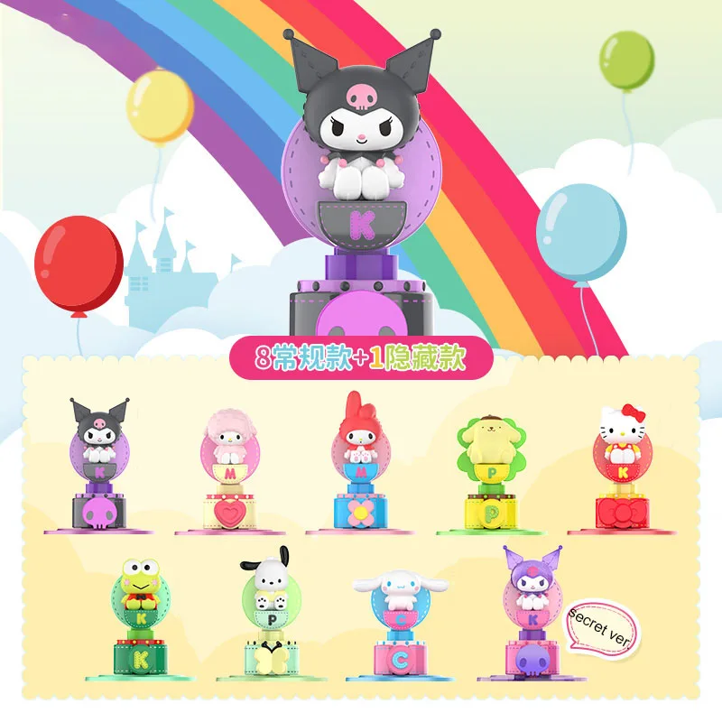 

Sanrio Characters Hello Kitty Melody Kuromi Dolls Cinnamoroll Pochacco Ferris Figure Wheel Blind Box Birthday Gifts