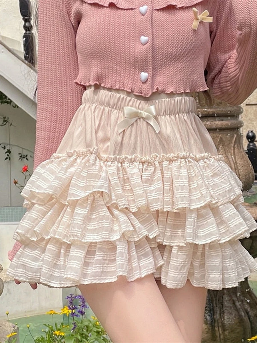 

Ruffle Teen Girls Shorts High Waist Bandage Shorts Victorian Ruffle Shorts for Women Lolita Shorts Summer Streetwear