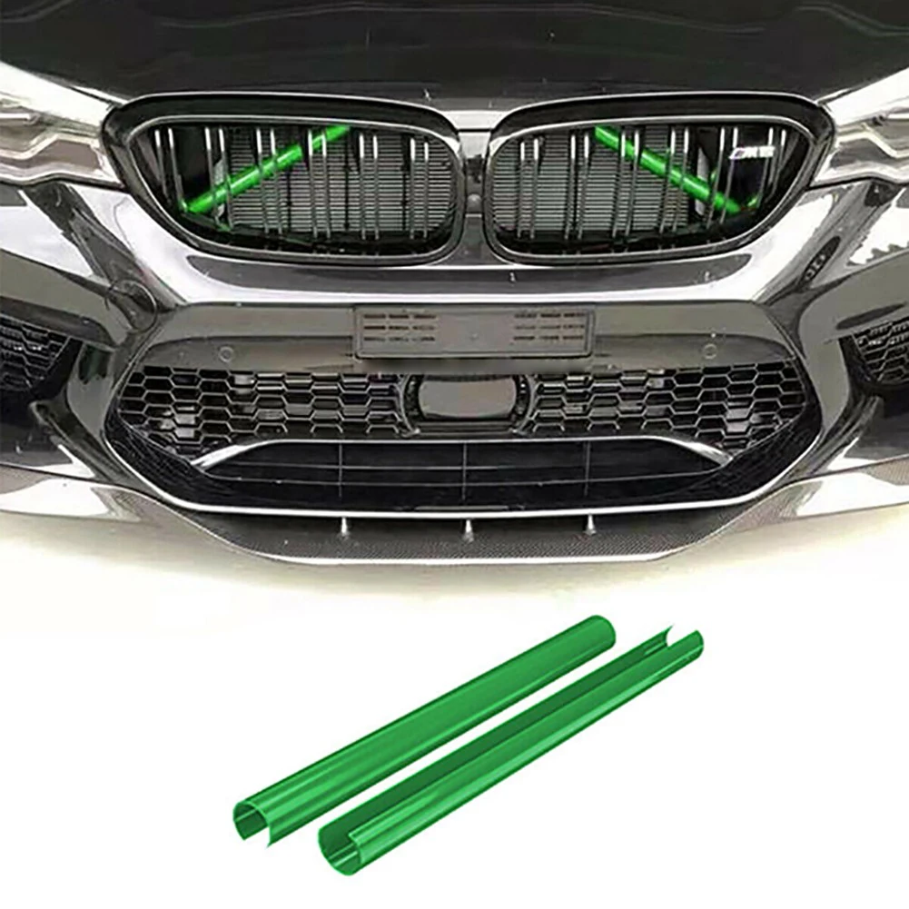 Car Front Trim Strips Color Support Grill Bar V Brace Wrap - Stylish Car Styling Mouldings Decoration Accessories