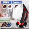 2400W Electric Steam Iron 220V Cordless Charging Steam Iron 5 Speed Adjustable Clothes Ironing Steamer ABS+Ceramic Soleplate 6