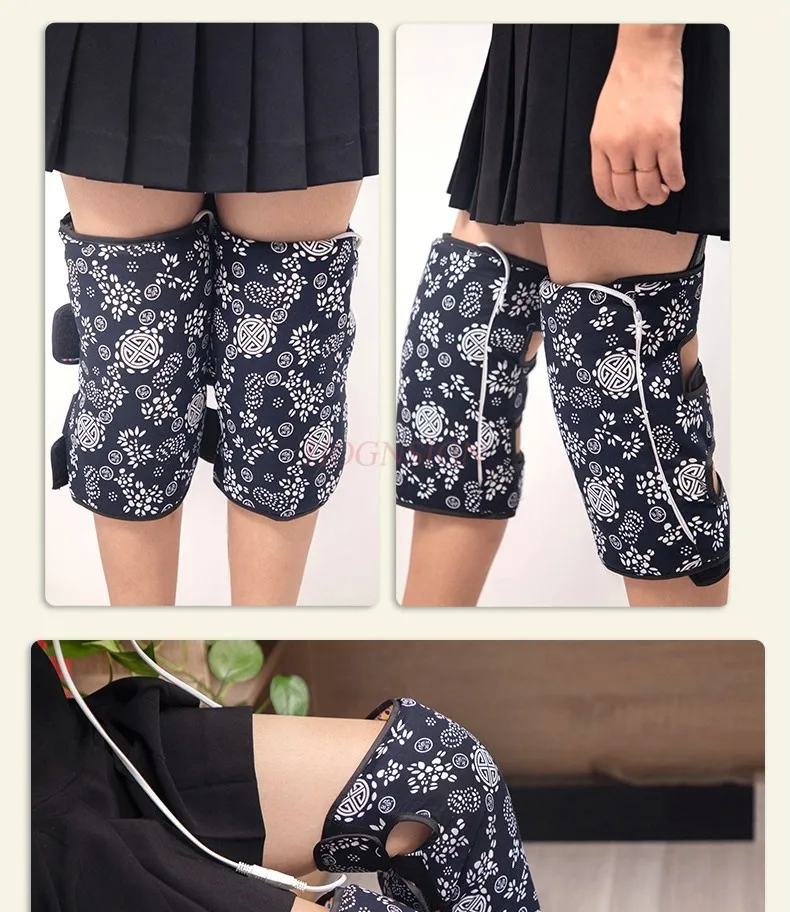 

Electric heating moxa velvet knee pads treasure mugwort knee pads home knee sheath heating artifact moxibustion physiotherapy