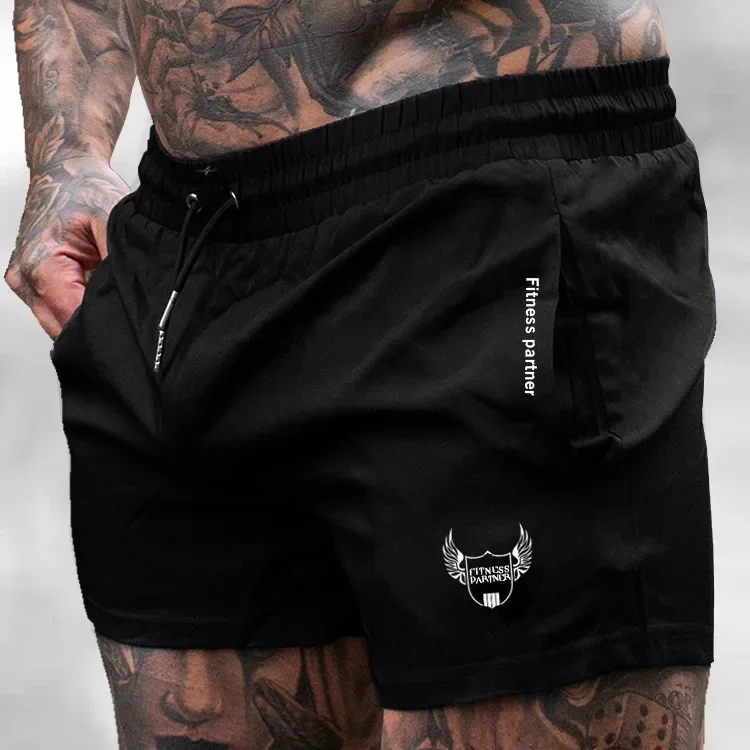 Men's Quick Dry Running Shorts Beach Fitness Casual Sports Pants Three-quarter Length Skateboarding Long Trousers