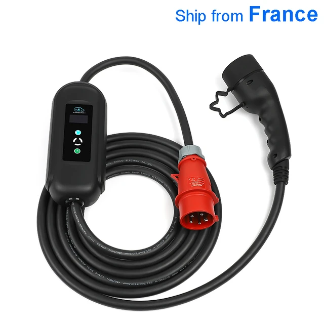 Typ 2 Mobile Ladegerät 16A-6A IEC 62196 Schnelle EV Ladekabel Typ 1  Tragbare Strom Einstellbar CE Für Elektrische Auto - AliExpress