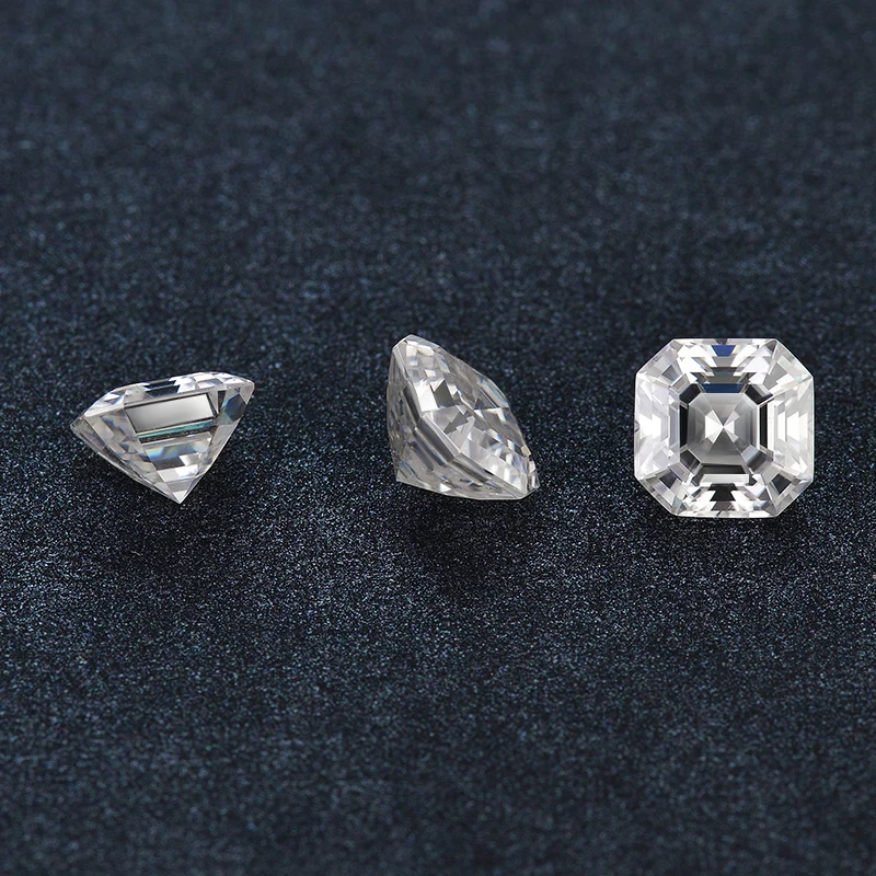Hot Sale Loose Moissanite Gemstone Diamond Asscher Cut D Color VVS1 Test Passed Lab Gem DIY Jewelry Making with GRA Report