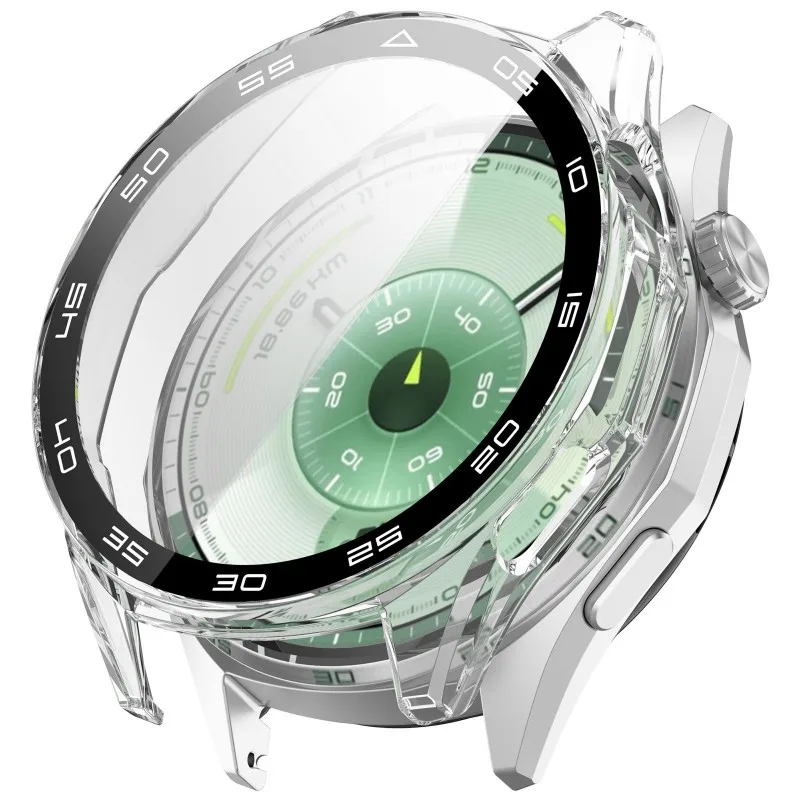 Tempered Glass Protective Case for Huawei Watch GT6 - Full Cover Screen Protector & Bumper