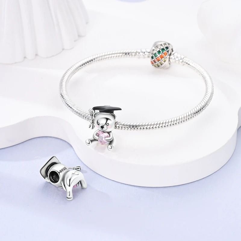 Charms aus 925er Silber, Perlen für Damen, passend für Original-Armbänder, Tiere, DIY-Anhänger, Schmuck – Detail 20