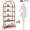 5-Tier Open Bookshelf Modern Storage Rack Freestanding Display Shelf Storage Organizer Heavy Duty Multifunctional Corner Shelf 3