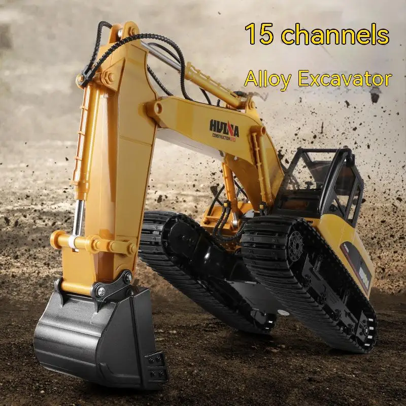 

RC Truck 15CH Excavator Alloy 2.4G Backhoes Bulldozer Remote Control Digger Engineering Vehicle Model Electronic Kids Hobby Toys