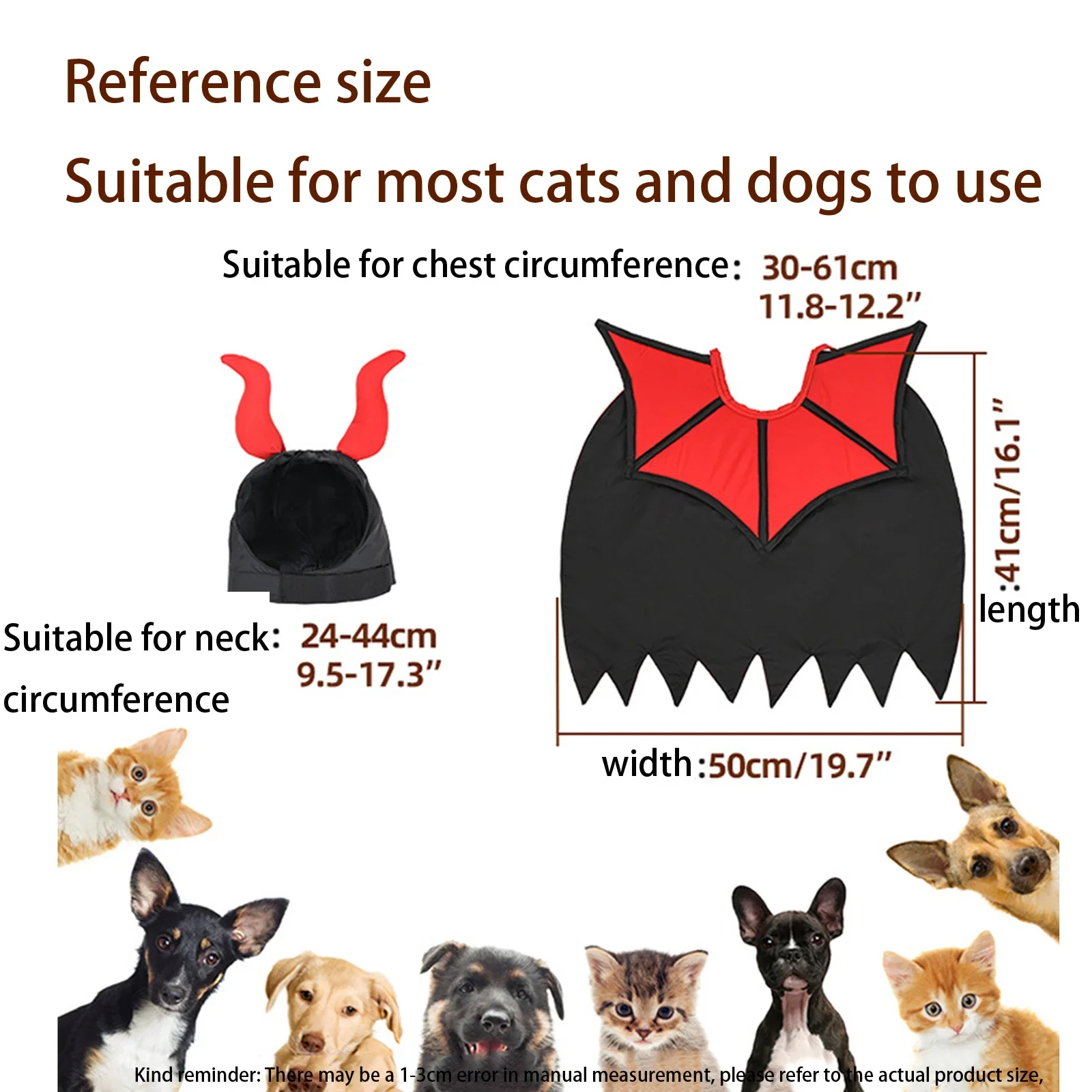 Pet Dog Halloween Costumes Funny Cloak Cape and Hat Puppy Clothes Cosplay Party Dress UP Supplies for Small Medium Large Dogs