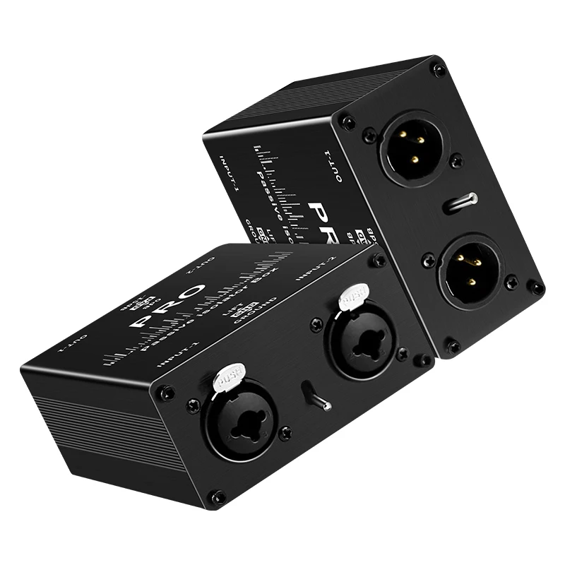 מבודד שמע הפחתת רעש תיבת קרקע DI 6.35 לגיטרה חקלאית סטריאופונית חשמלית כרטיס קול מראה הפחתת רעש