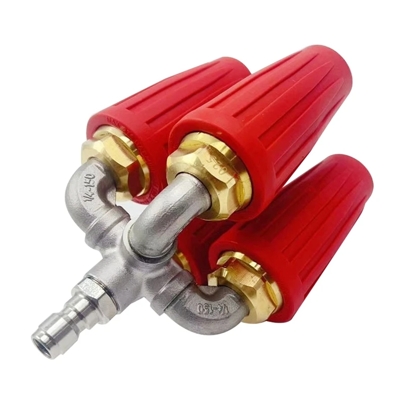 AT43-4-In-1 Turbine Nozzle Pressure Washer 2.0 Orifice Quadruple 360&deg; Swivel Turbine Nozzle 1/4Inch Quick Connector