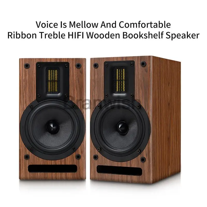 120W High-Power Audio 5-inch Speaker Two-Way Bookshelf Speaker Hifi Fever 2.0 Audio Passive Home Theater Enthusiast 6&Omega;