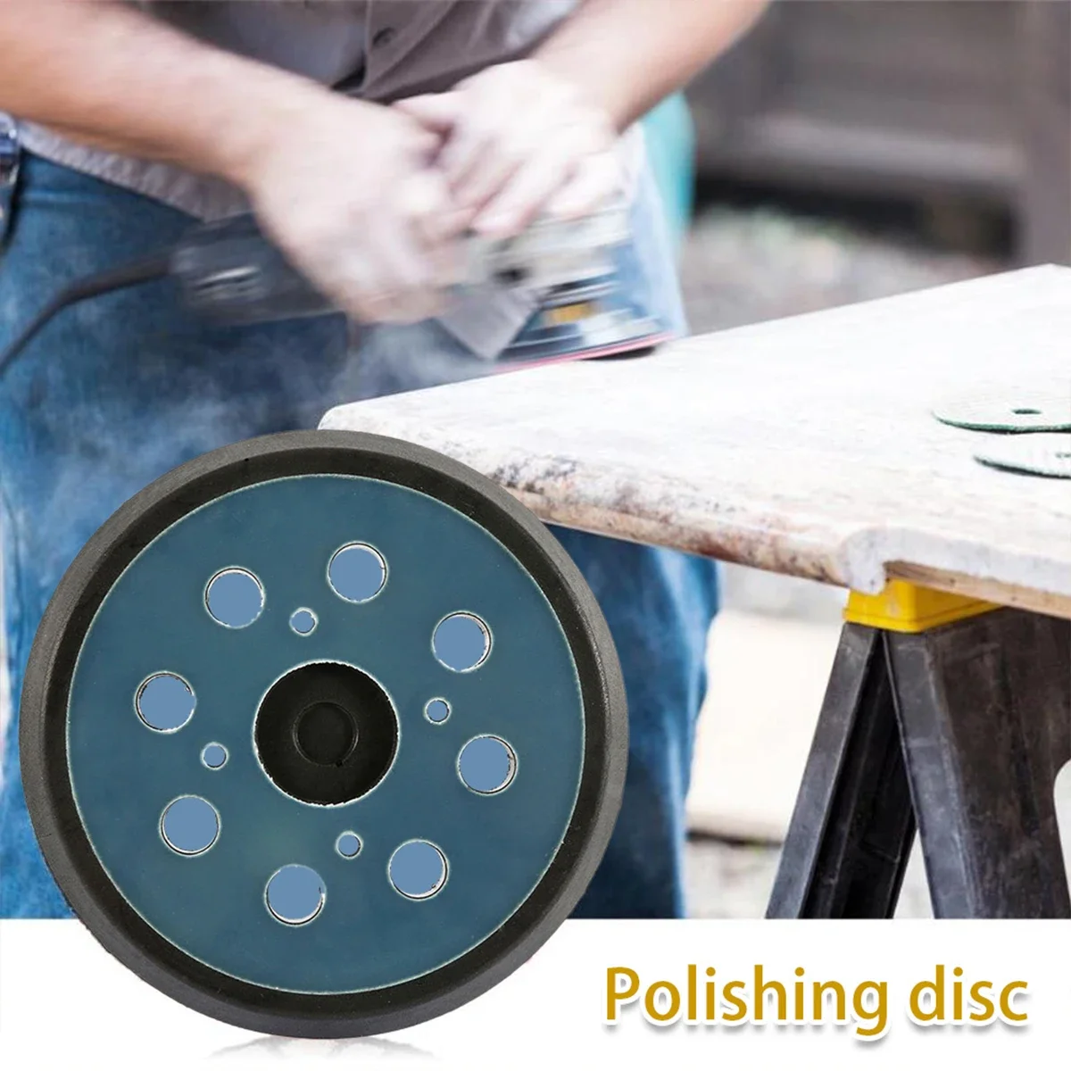 Donanim Platorello In Metallo Per Levigatrice Ryobi 12,7 Cm | Cuscinetto Sostitutivo Con 8 Fori Per RS280 RS290 P410 - 3