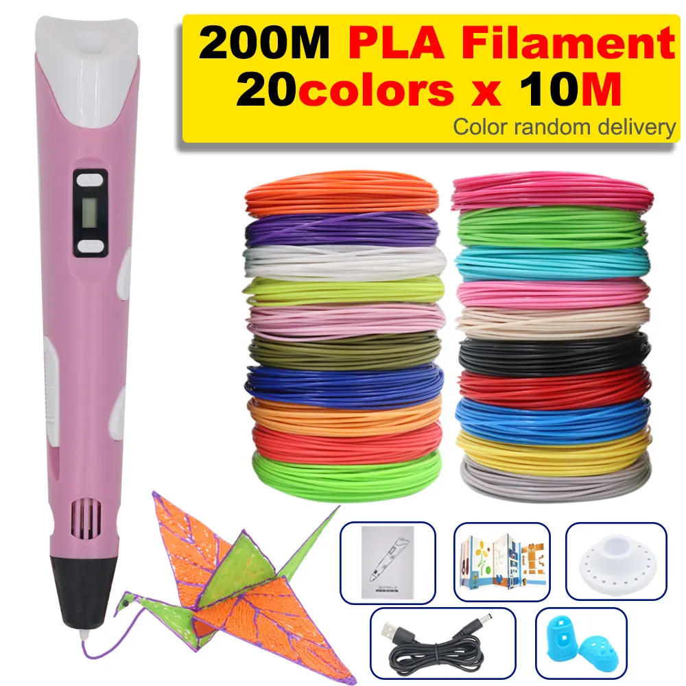 3D Pen with LCD Screen Kids 3D Printing Pen DIY Drawing Pen 10