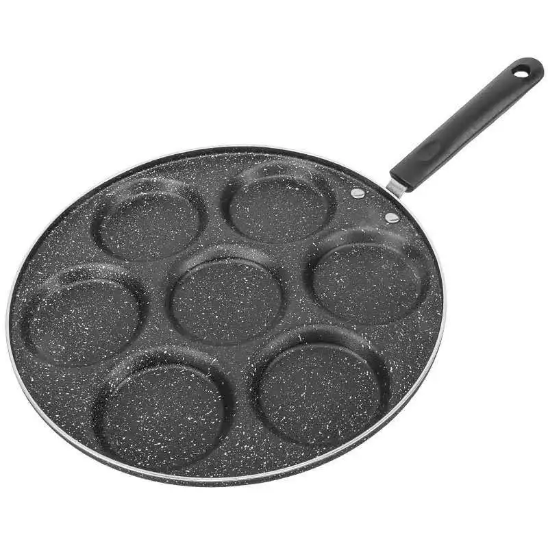 Maifan Stone Four-hole Fried Egg Pan Seven-hole Pancake Pan Home Non-stick Egg Dumpling Poached Egg Frying Pan For Gas Stoves 6