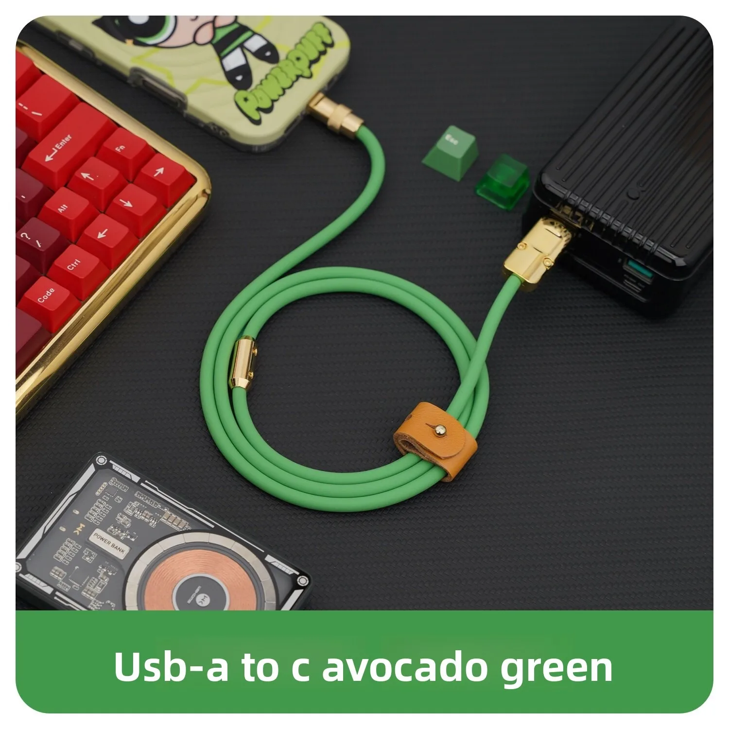 Handgefertigtes Ultra-Weiches Silikon USB-A zu Typ-C Kabel mit Vergoldeten Anschlüssen für Mechanische Tastaturen, Anpassbare Datensynchronisation und Aufladung – Detail 24