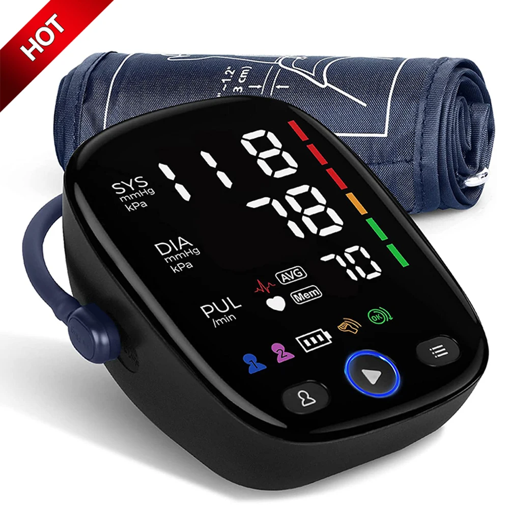 Digital Blood Pressure Monitor Upper Arm Automatic BP Cuff Machine Tonometer LED Sphygmomanometer for Home Use Health Care 1 Digital Blood Pressure Monitor Upper Arm Automatic BP Cuff Machine Tonometer LED Sphygmomanometer for Home Use Health Care 1