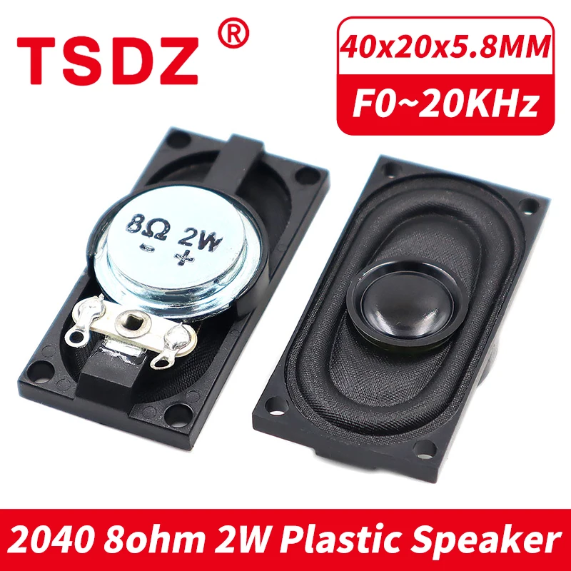 2Pcs 2040 8ohm 2W Rectangle Full Range Laptop Internal Large