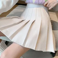 Autumn Winter Woolen Pleated Skirts Women New Korean High Waist Slimming Mini Skirt Ladies Preppy Style Side Zipper A-Line Skirt - Image 6