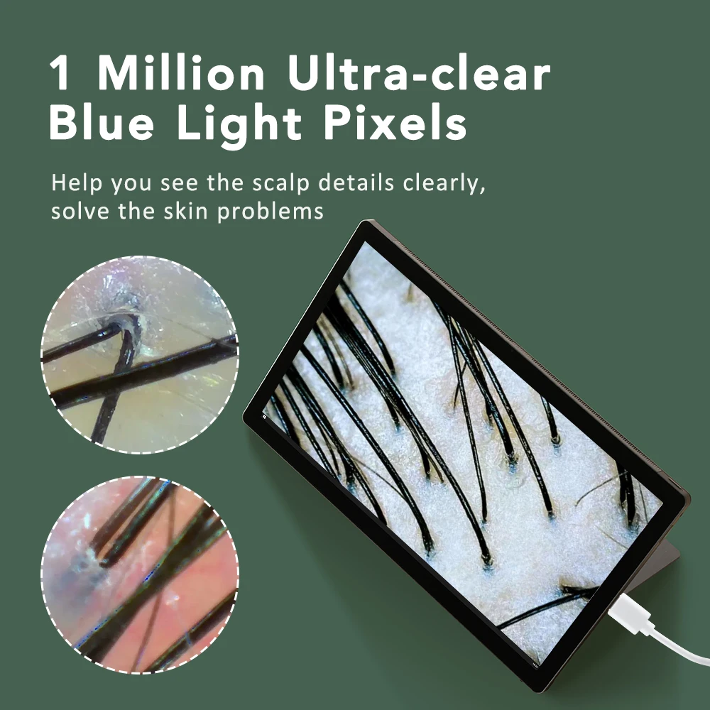 Wireless Electron Dermatoscope Scalp Detection Pores Magnifier Waterproof Professional Facial Skin Analyzer Machine Skin Care