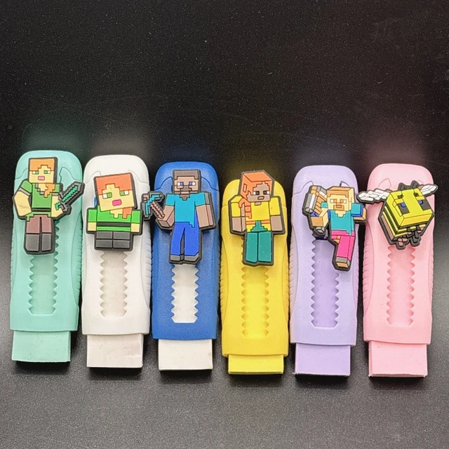 New model Minecraft  Eraser Stationery Cute Erasers for Writing Drawing 1