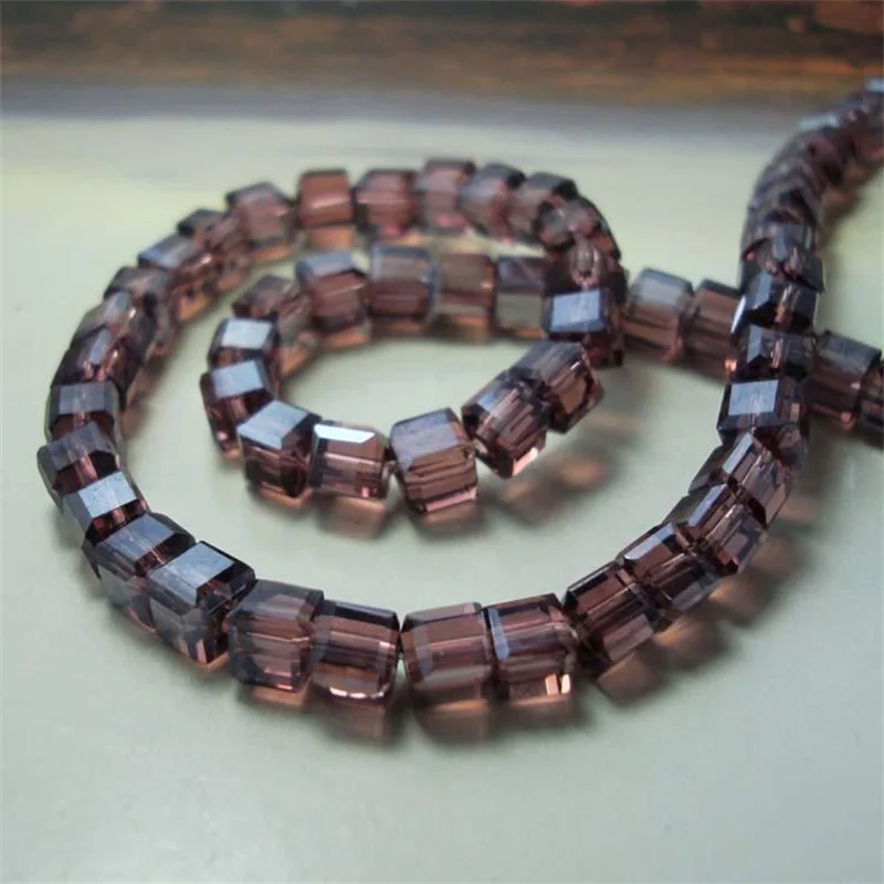 4mm 6mm 8mm Österreich Cut & Facettierte Österreich Kristall Kubische Quadratische Glasperlen für DIY Schmuckherstellung Halskette Armbänder Zubehör – Detail 35