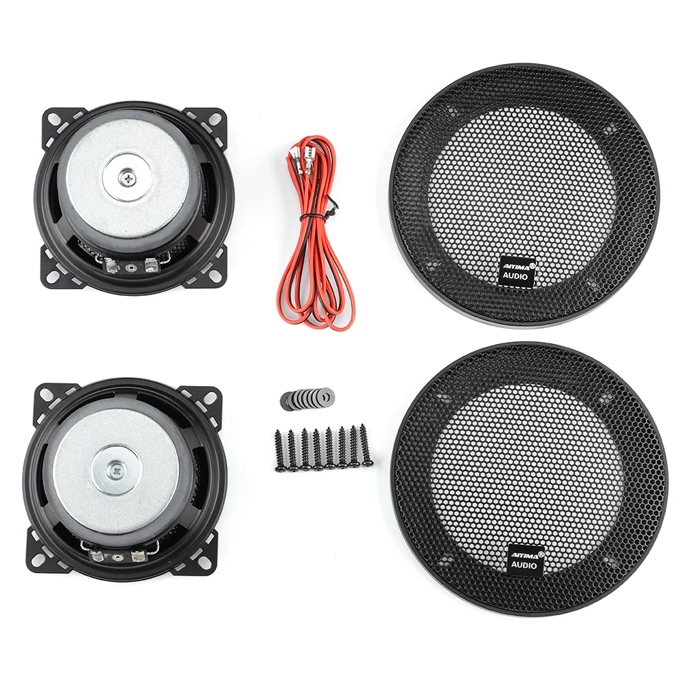 Aiyima-altifalantes de Carro Coaxiais Soft Dome Glass Fiber Automóvel Woofer Alto-falante Música Estéreo Full Range Ohm 30w Pcs 4 - Image 3