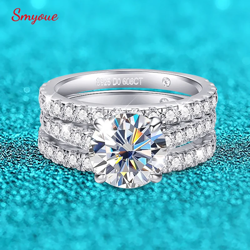 Smyoue-4-75cttw-Full-Moissanite-Ring-for-Women-Sparkling-Lad-Diamond ...