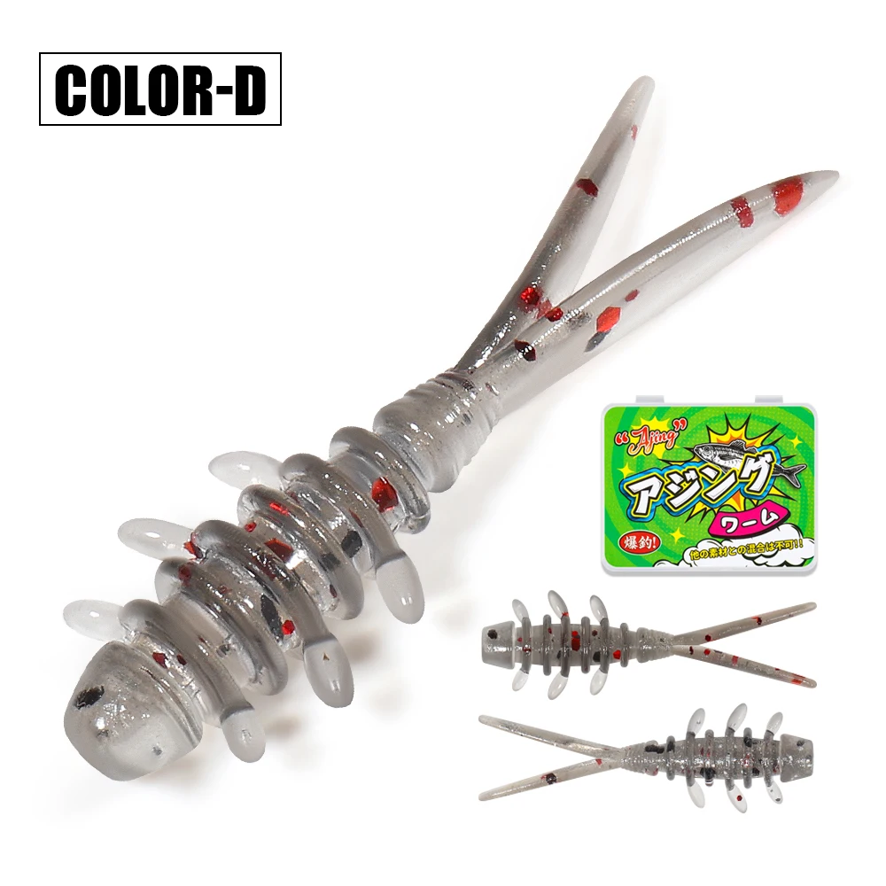 20pcs Soft Worms For Fishing Glow TPR Material Sea Fishing