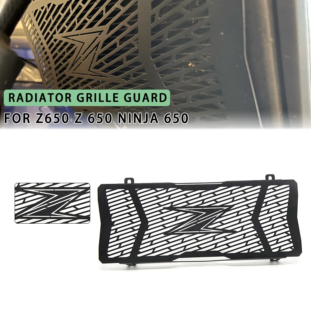 

Motorcycle Stainless Steel Accessory Radiator Grille Guard Cover Protector For Kawasaki Z650 Z 650 2017-2023 Ninja650 2021-2023