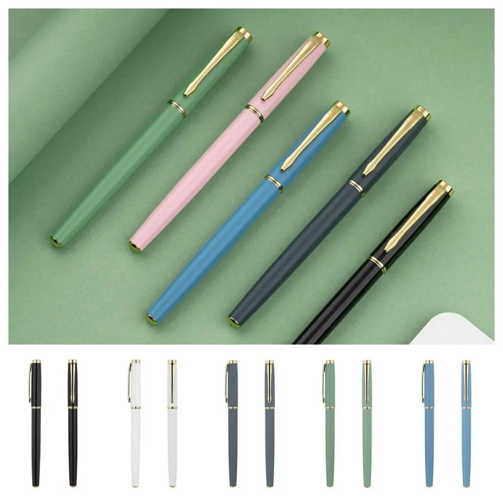 

0.5mm Neutral Gel Pen Exquisite Writing Smoothly Quick-Drying Signature Pen Black Ink Metal Writing Pen Student
