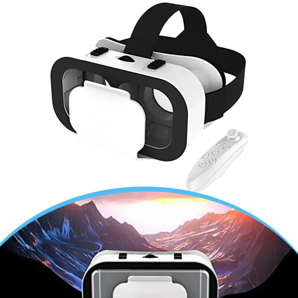 Head Mounted VR Glasses Adjustable Lenses VR Glasses 3D Virtual Reality Immersive Headset For IPhone/Android Accessories